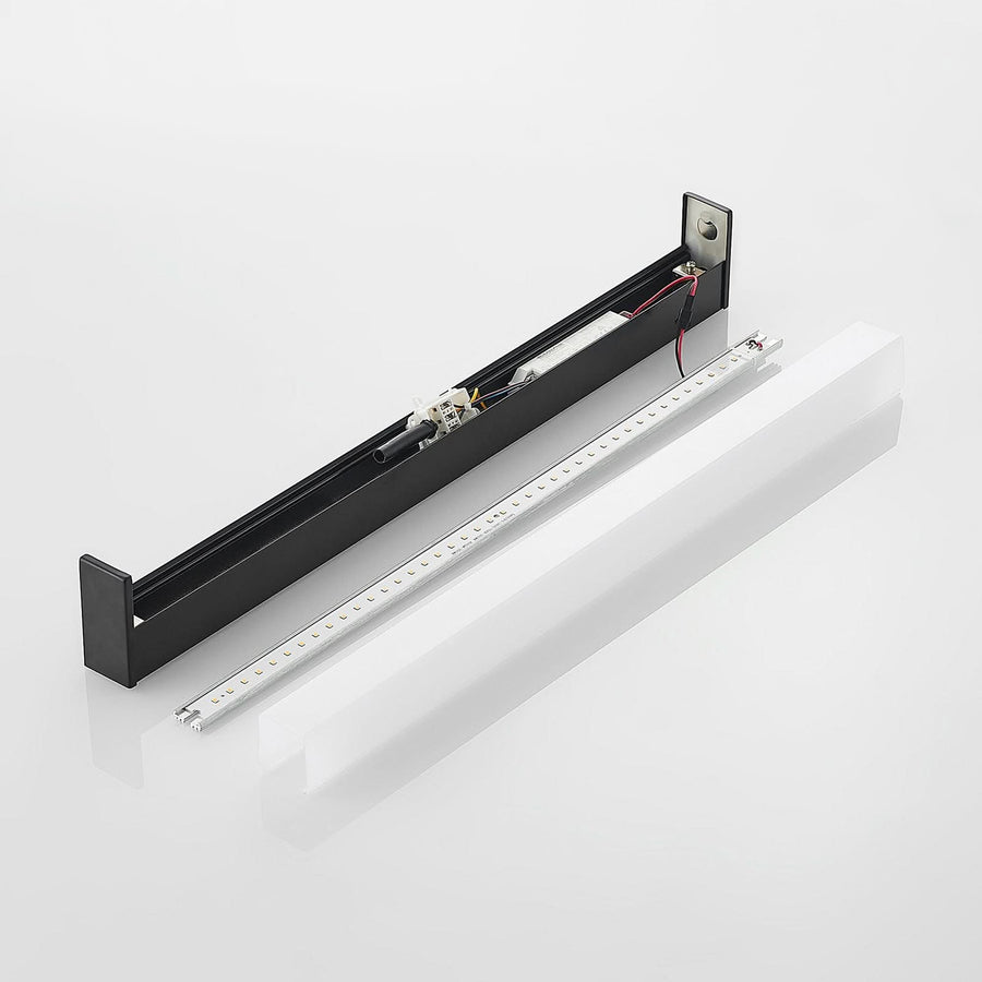 Applique murale LED Ulisan en aluminium, noir mat et blanc, hauteur 4 cm, IP44, 3000 K, 7,2 W