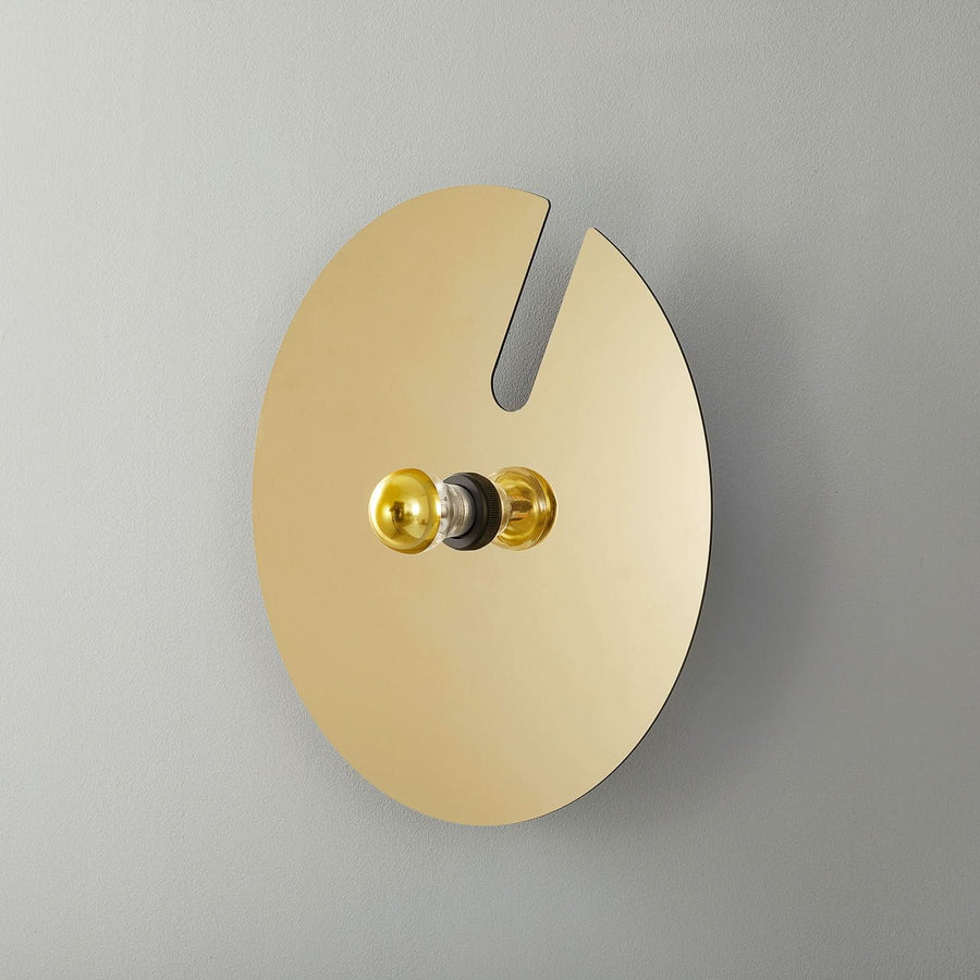 Applique murale Mirro 2.0 45 en aluminium, doré et noir, Ø 45 cm