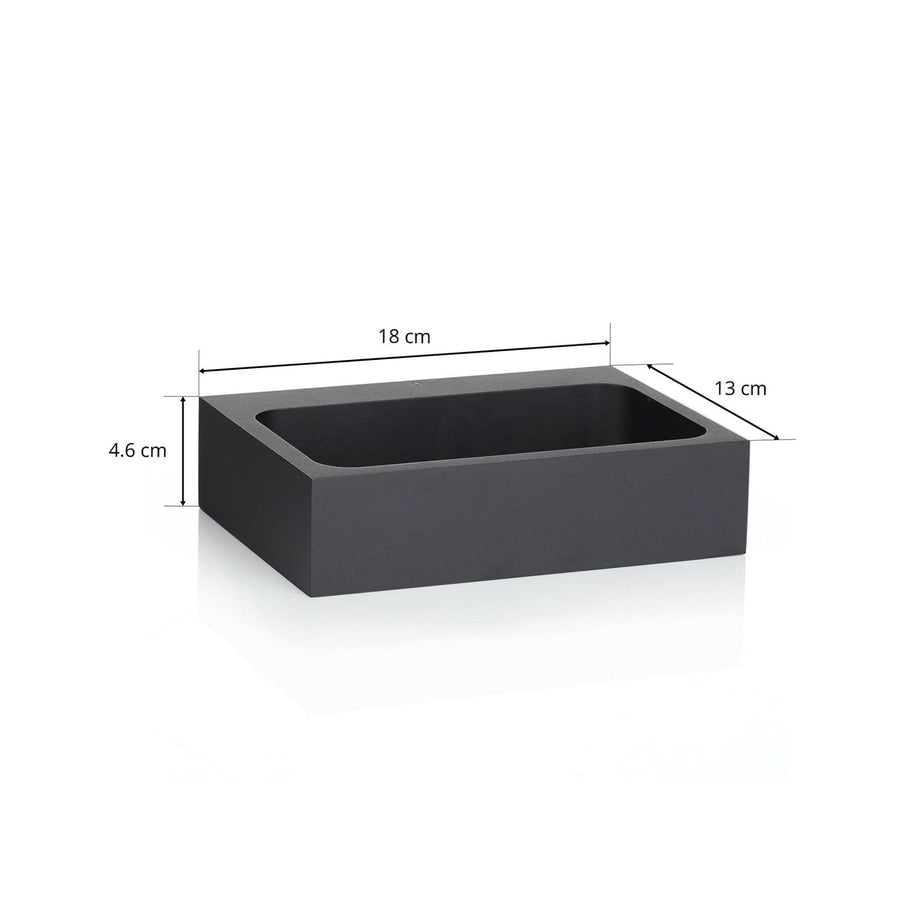 Applique murale LED Bento 1.3 en aluminium, noir, hauteur 4,6 cm