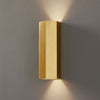 Applique murale Hexo en aluminium, doré, 2 lumières, Ø 7,7 cm