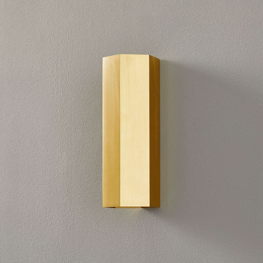Applique murale Hexo en aluminium, doré, 2 lumières, Ø 7,7 cm