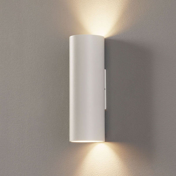 Applique murale Ray en aluminium, blanc, 2 lumières, Ø 6,7 cm
