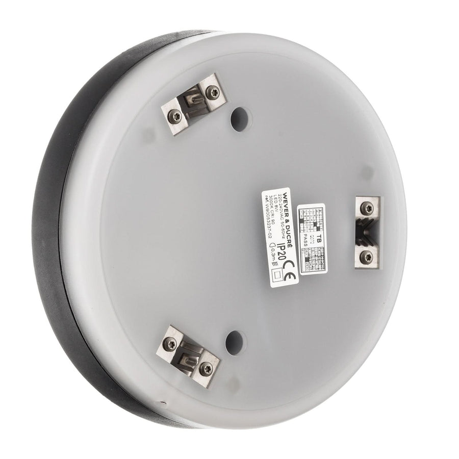 Applique murale LED Miles 3.0 en marbre, noir marbré, Ø 26 cm