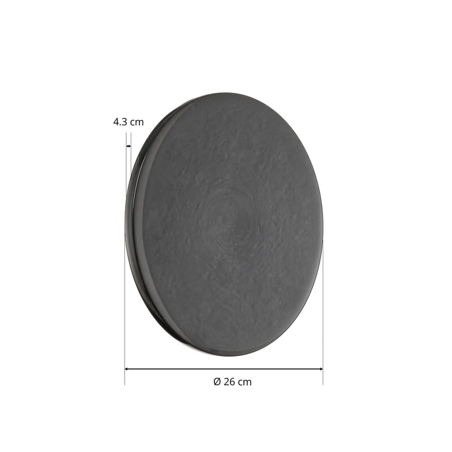 Applique murale LED Miles 3.0 en marbre, noir marbré, Ø 26 cm