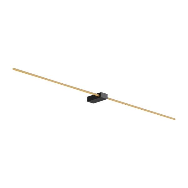 Applique murale LED Finlin 2.0 en aluminium, noir et doré, hauteur 104,9 cm