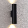 Applique murale Brinja en aluminium, noir, 2 lumières, hauteur 22,5 cm