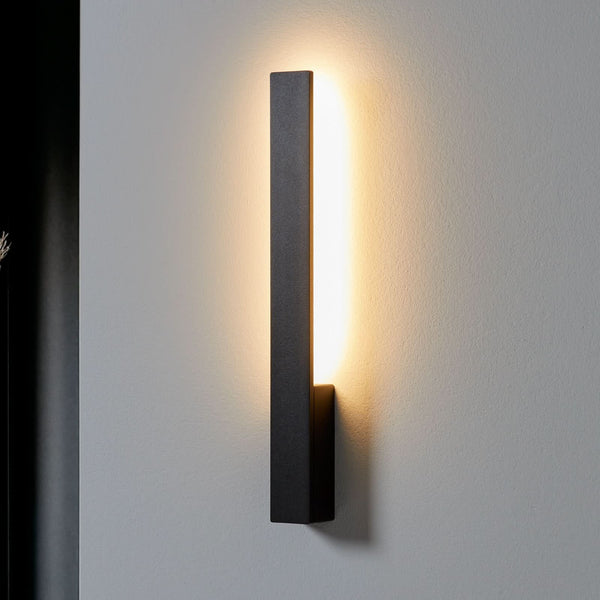 Applique murale LED Ivano en aluminium, noir, 2 lumières, hauteur 42,5 cm