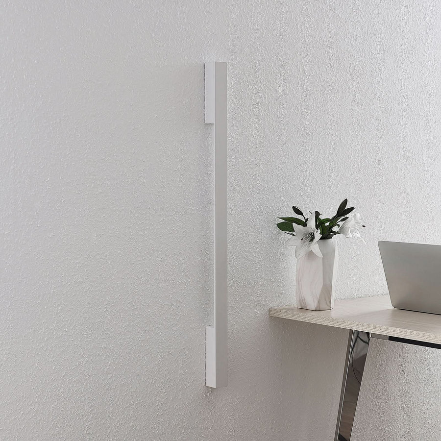 Applique murale LED Ivano en aluminium, blanc, hauteur 91 cm