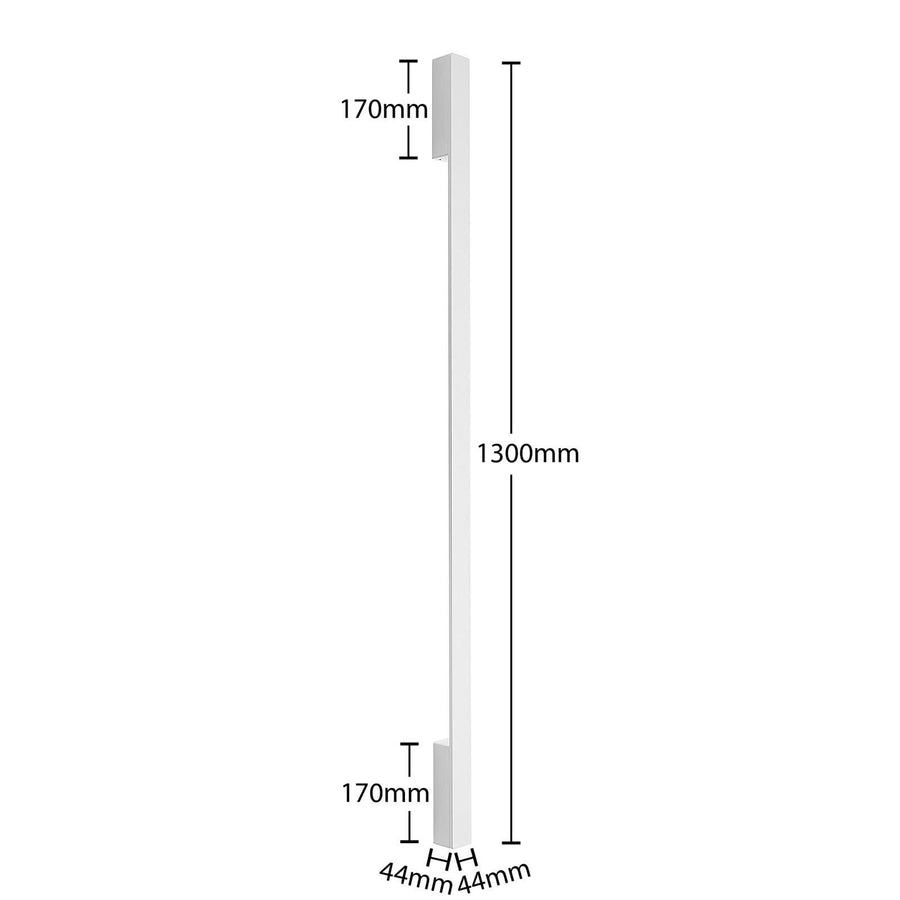Applique murale LED Ivano en aluminium, blanc, 2 lumières, hauteur 130 cm