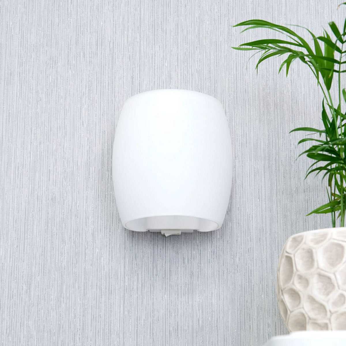 Applique murale Lusine en verre, blanc, hauteur 16 cm