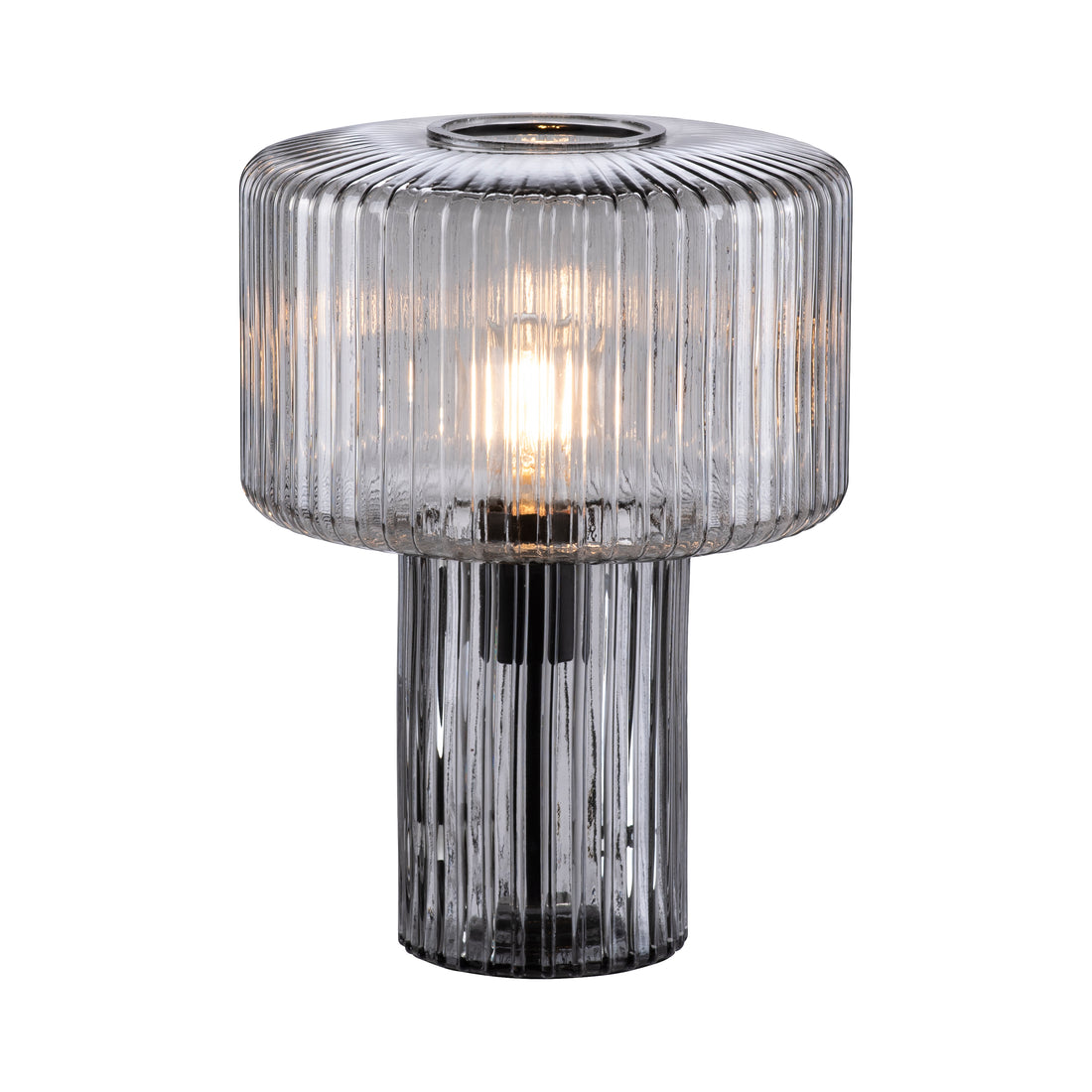 Lampe à poser Fungus fumée, verre