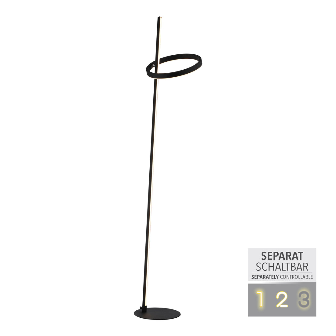 Lampadaire Ritus noir