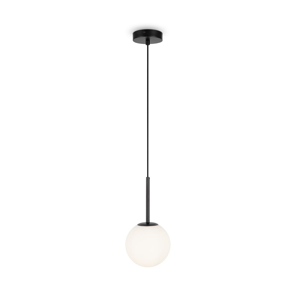 Vue d'ensemble du luminaire suspendu droit avec câble et rosace