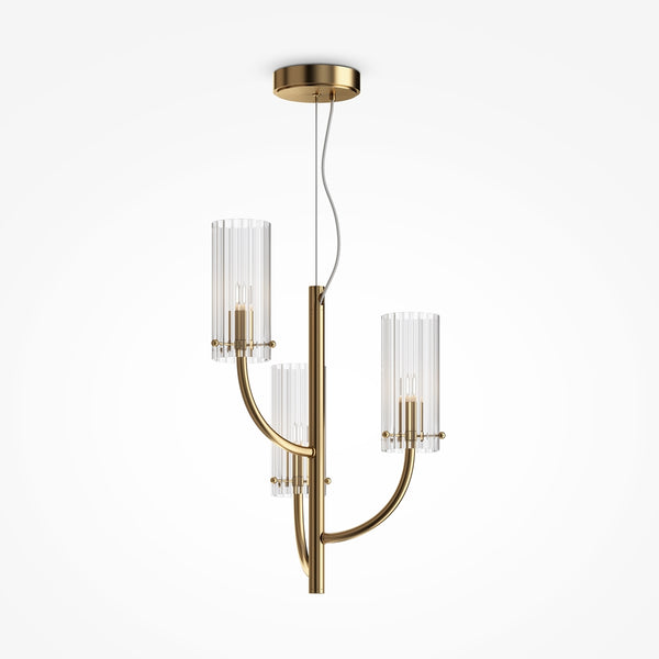 Arco Pendelleuchte goldfarben