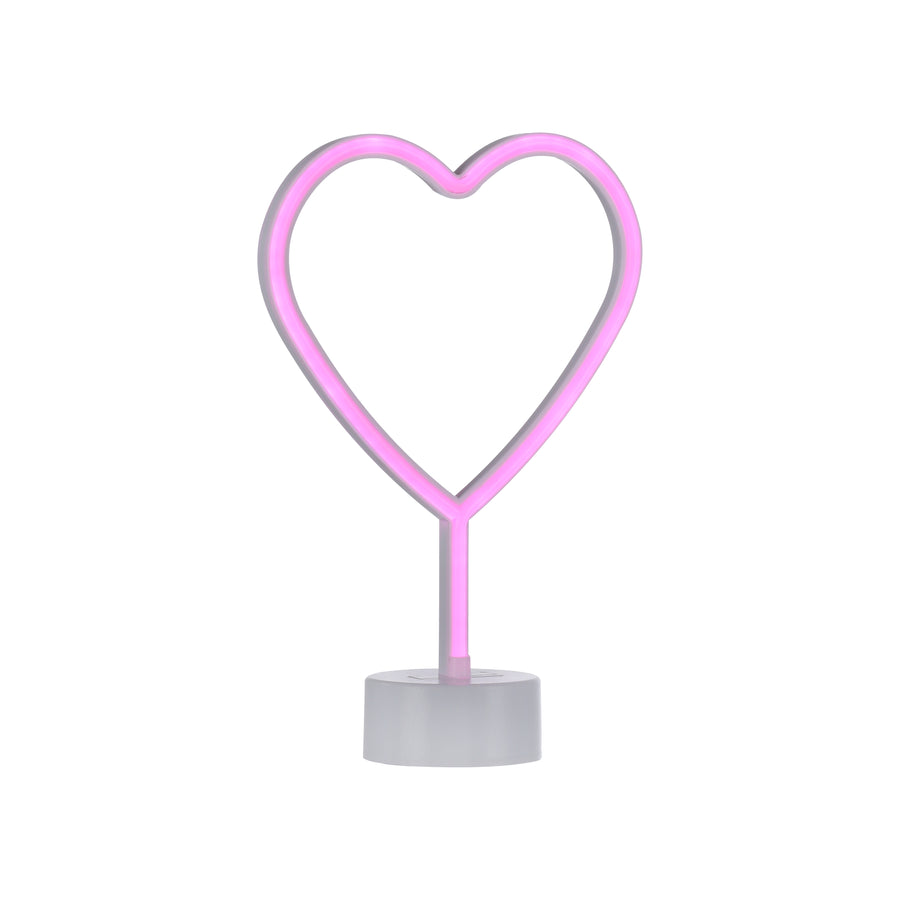 Lampe à poser Neon-Herz rose