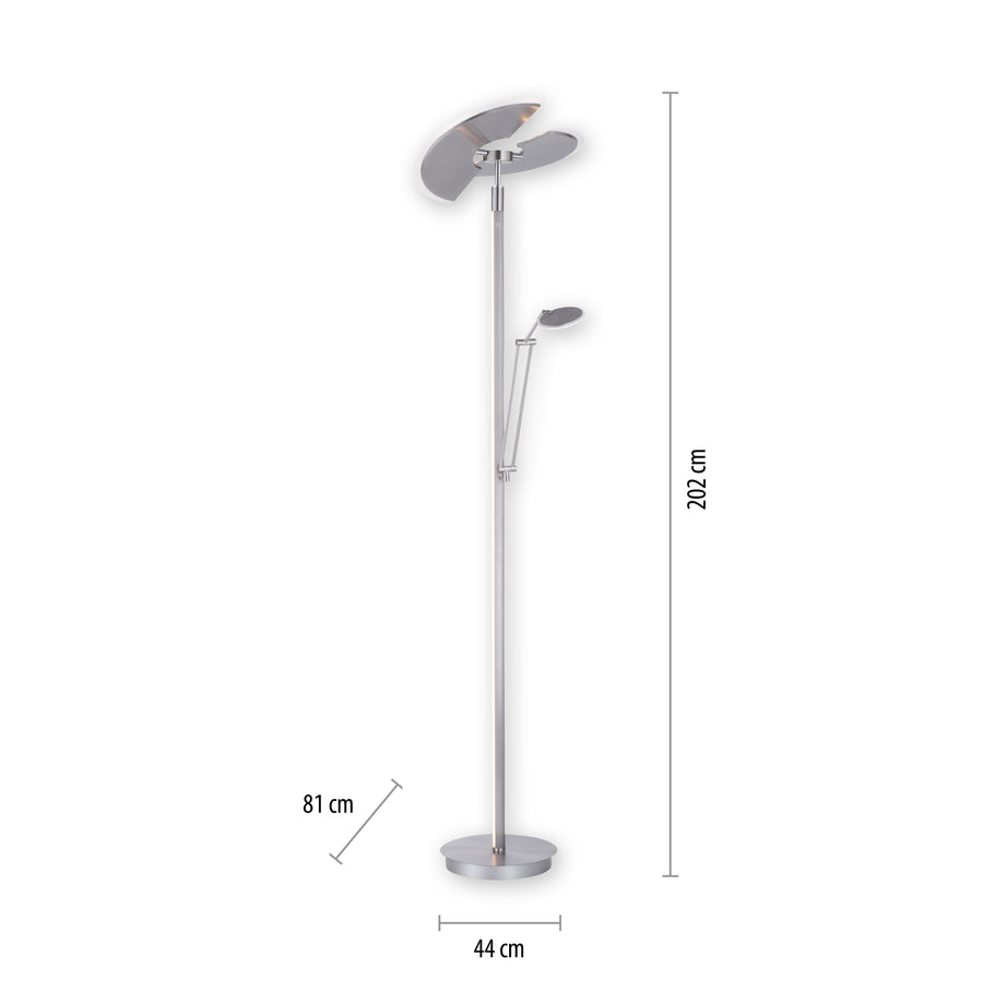 Lampadaire Pure-Mutil argenté