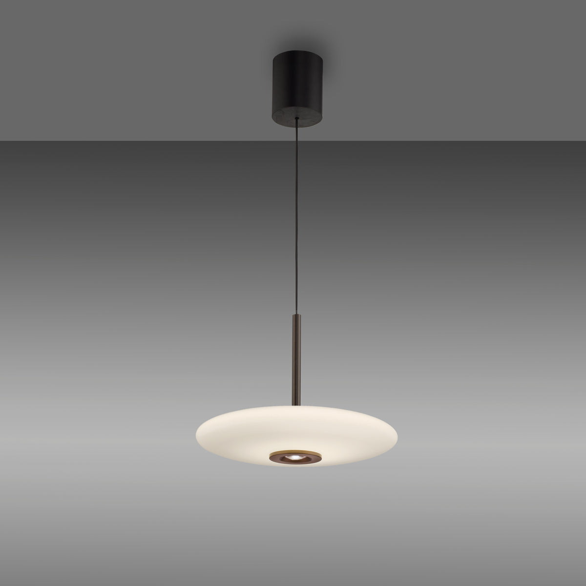 Suspension Pure E-Vitrum marron foncé, verre