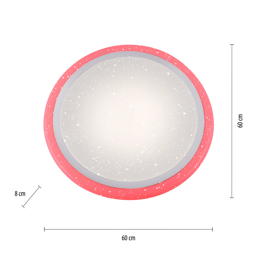 Plafonnier Luisa blanc, L 60 cm
