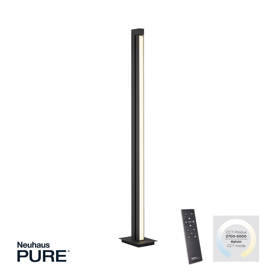 Lampadaire Pure-Lines anthracite