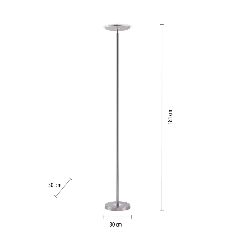 Lampadaire Hans acier, L 30 cm