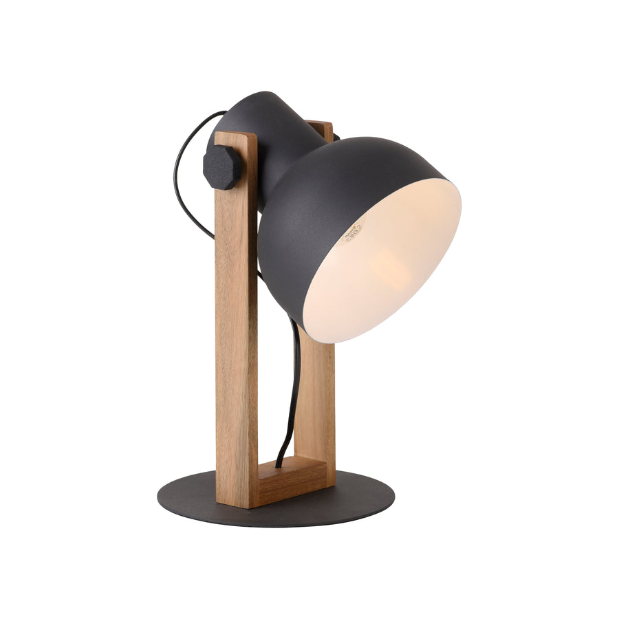 Lampe à poser Cup 2.0 noire et bois