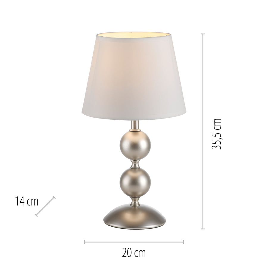 Lampe à poser Siena laiton et crème