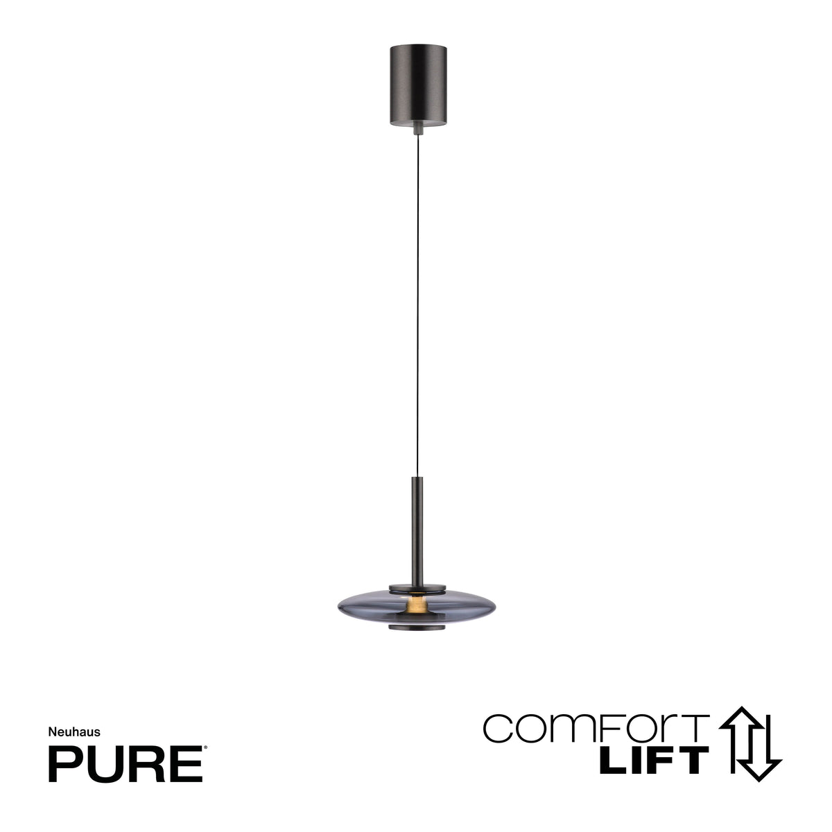 Vue entière sur fond blanc avec mention comfort lift et logo de la marque.