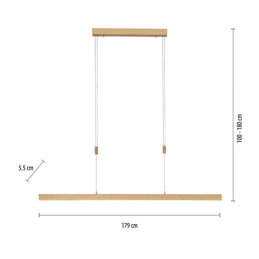 Suspension Adriana laiton mat