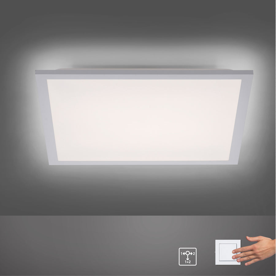 Plafonnier Flat blanc, H 45 cm