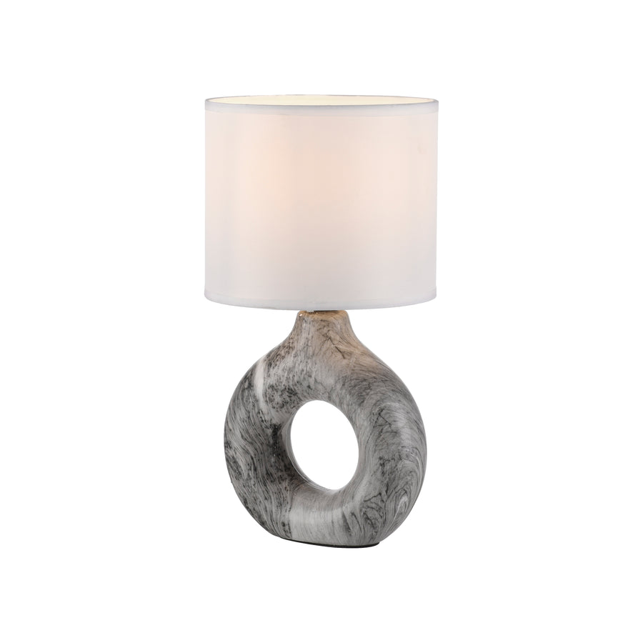 Lampe à poser Carara grise, céramique