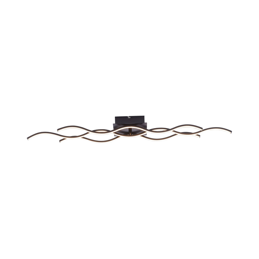 Second angle de face sur fond blanc, mettant en valeur la finesse des courbes LED.