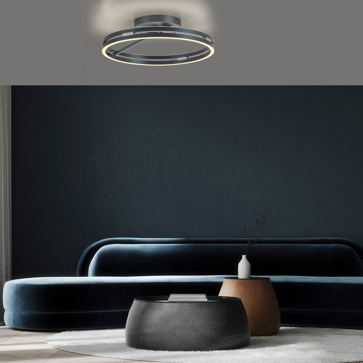 Plafonnier Pure Loop gris