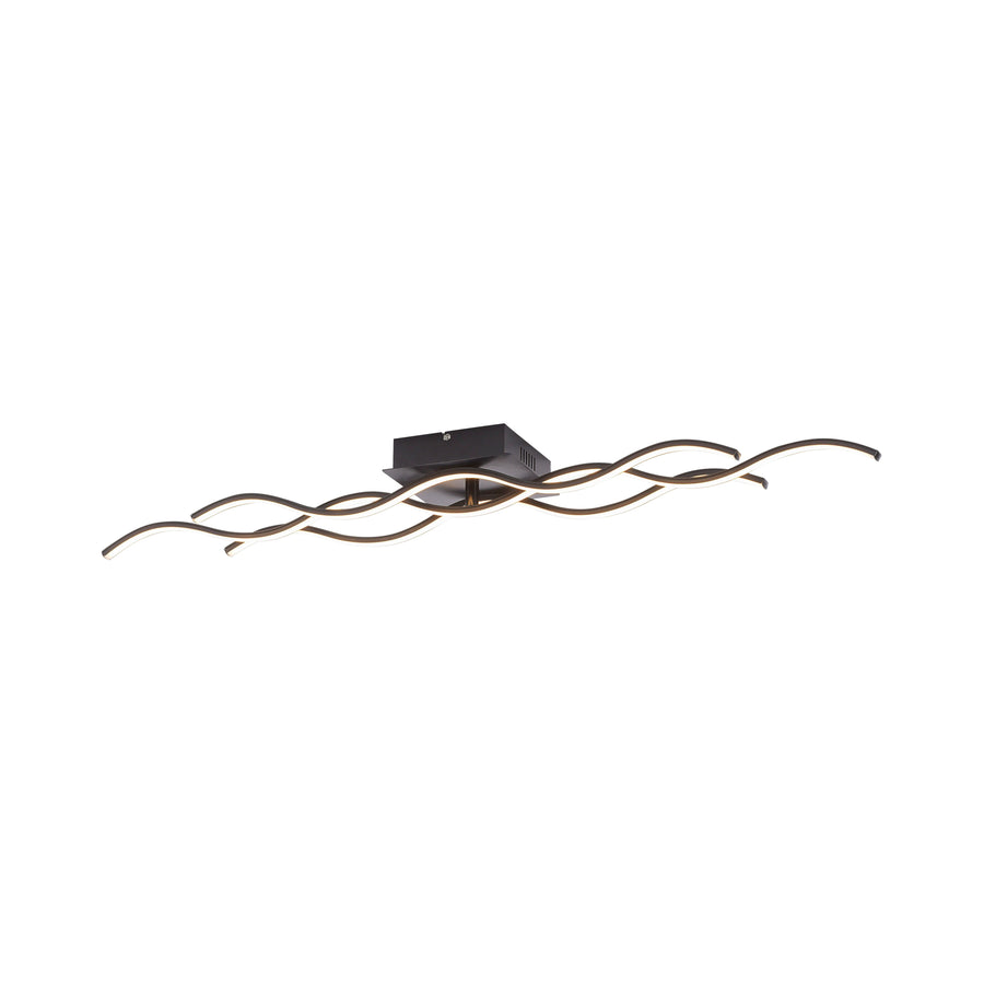 Plafonnier Wave noir, H 97,5 cm
