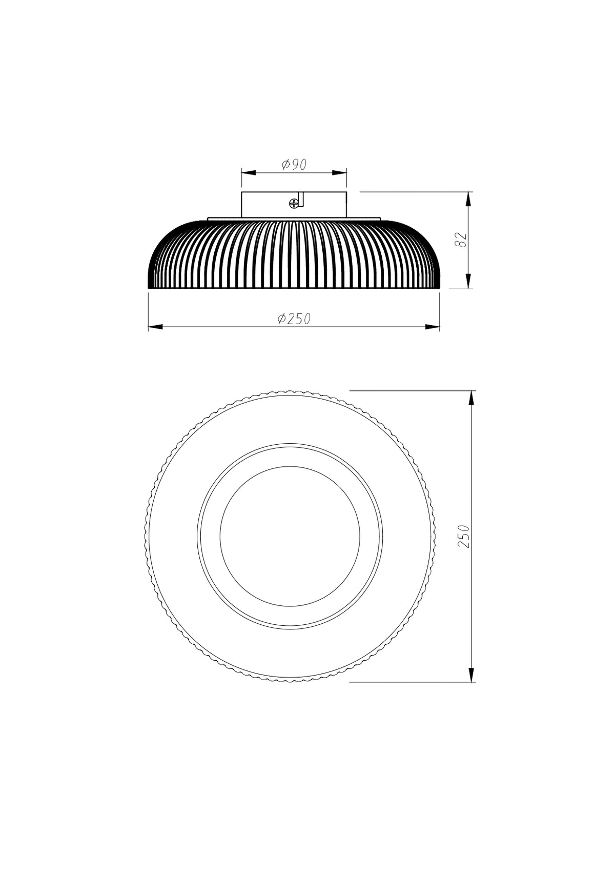 Applique murale Solvia noire et grise