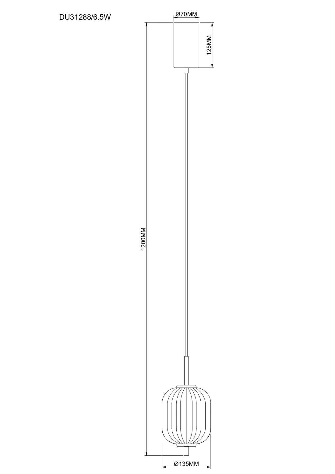 Suspension luminaire | Akari H 120 cm