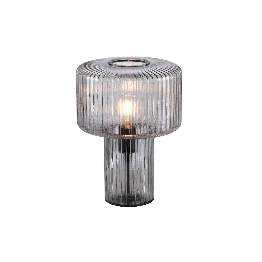 Lampe à poser Fungus fumée, verre