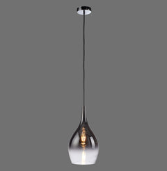 Suspension Pilua chromée, verre