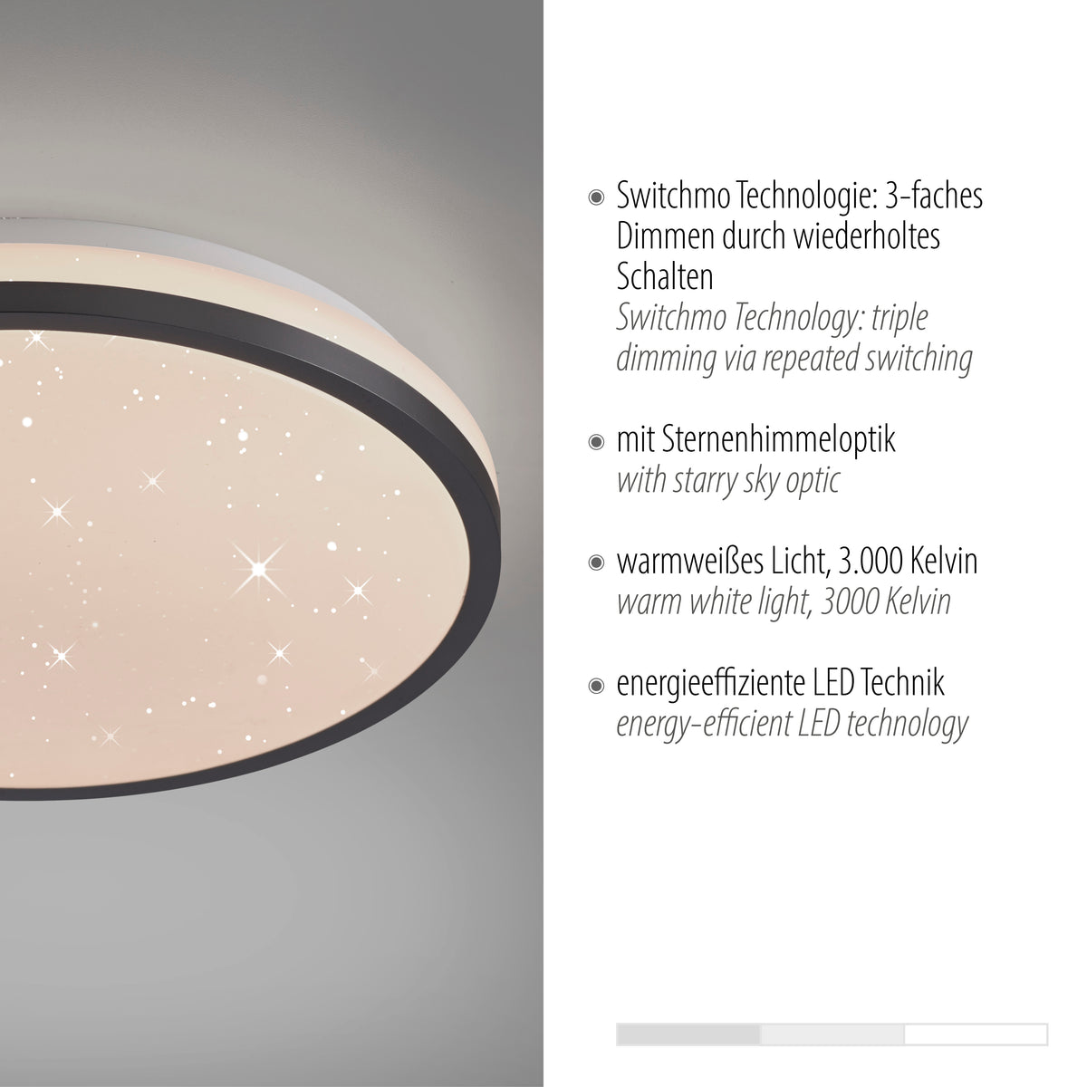 Détail de l'optique ciel étoilé et liste des caractéristiques techniques
