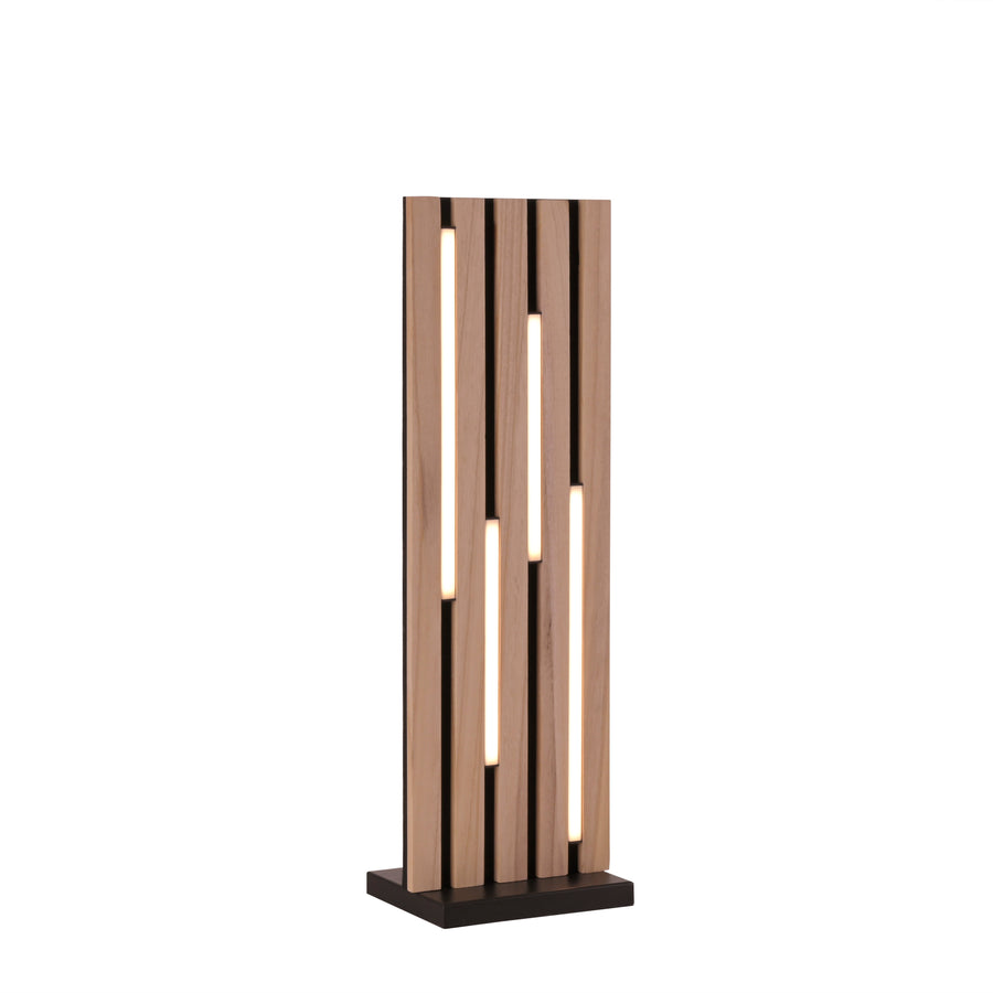 Lampe à poser Q-Akustik bois et noire