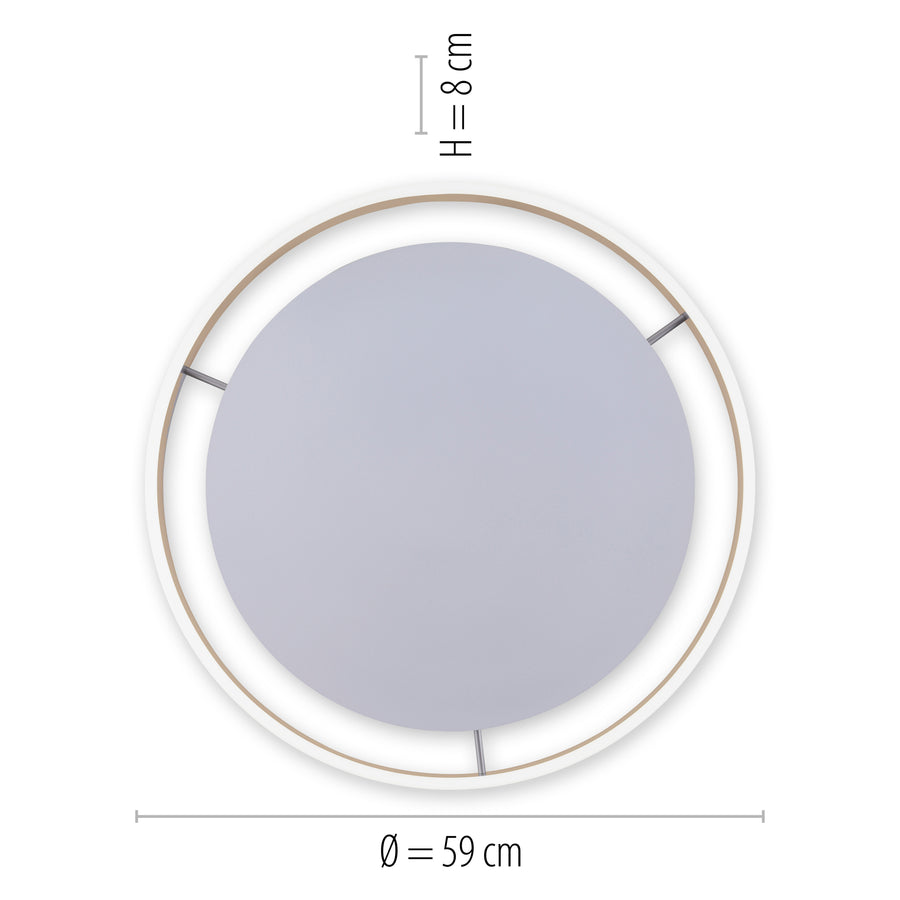 Plafonnier Q-Vito laiton mat, L 59 cm
