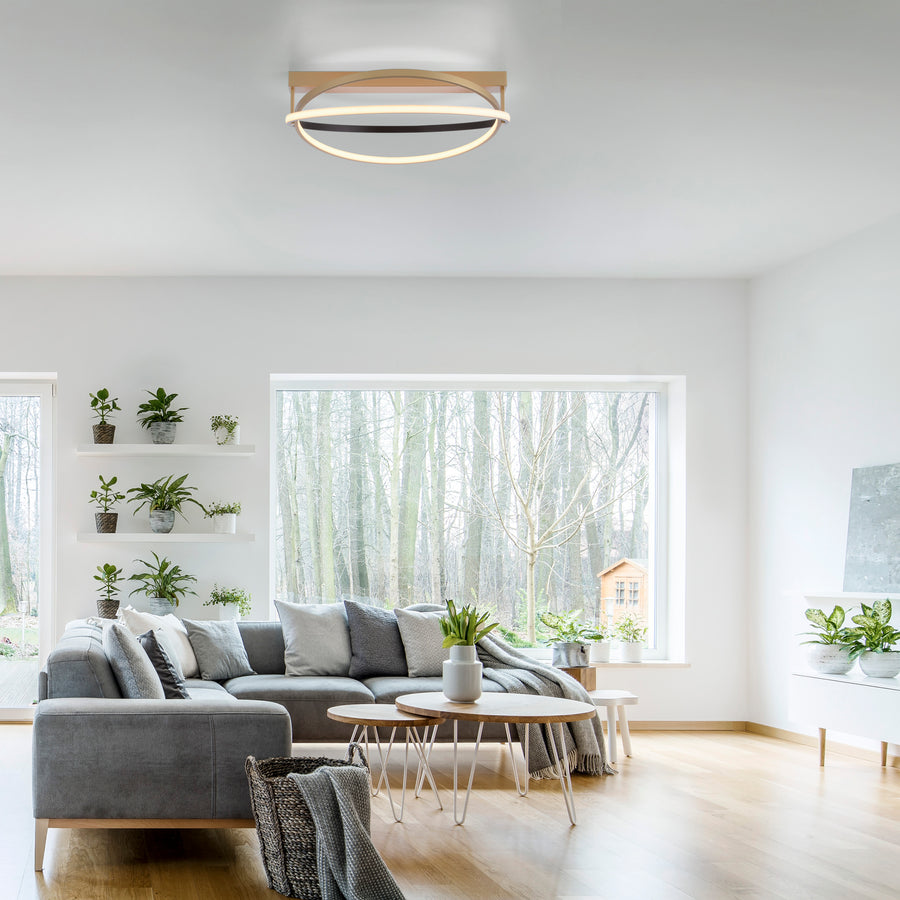Plafonnier Q-Beluga laiton mat