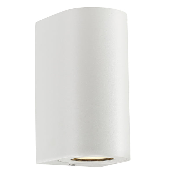Applique extérieure Canto Maxi 2, verre, IP44, blanc / noir