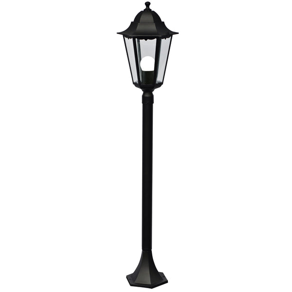 Borne extérieure Cardiff noire, verre, IP44