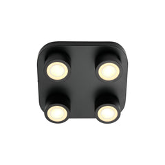 Plafonnier LED Clyde 4-Spot noir
