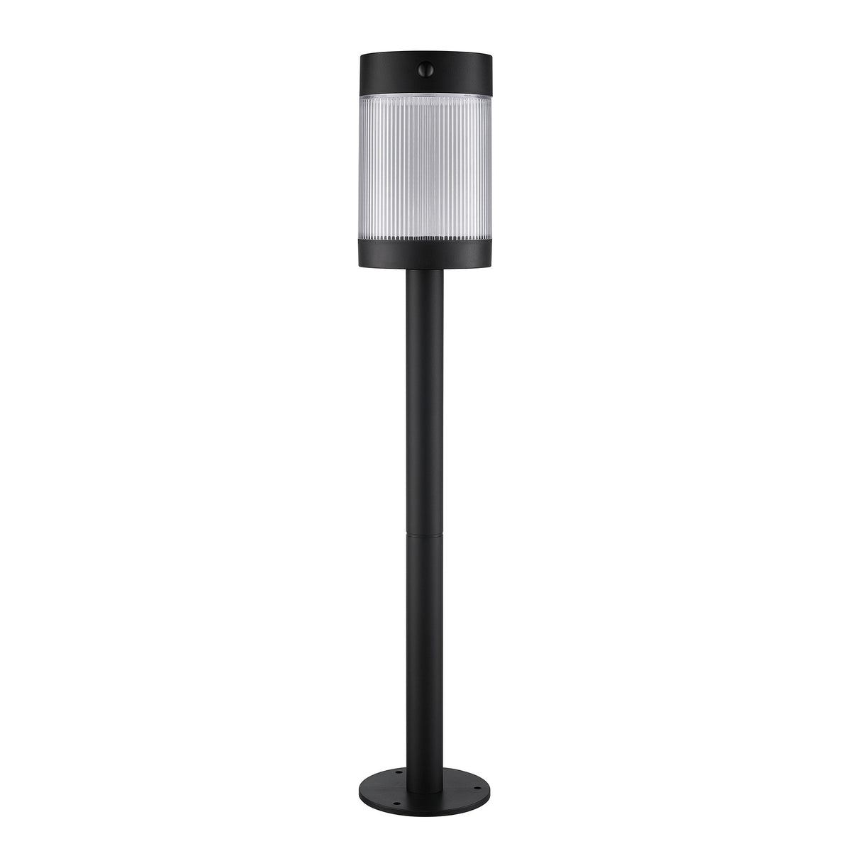 Borne extérieure LED Coupar solaire noire, IP44
