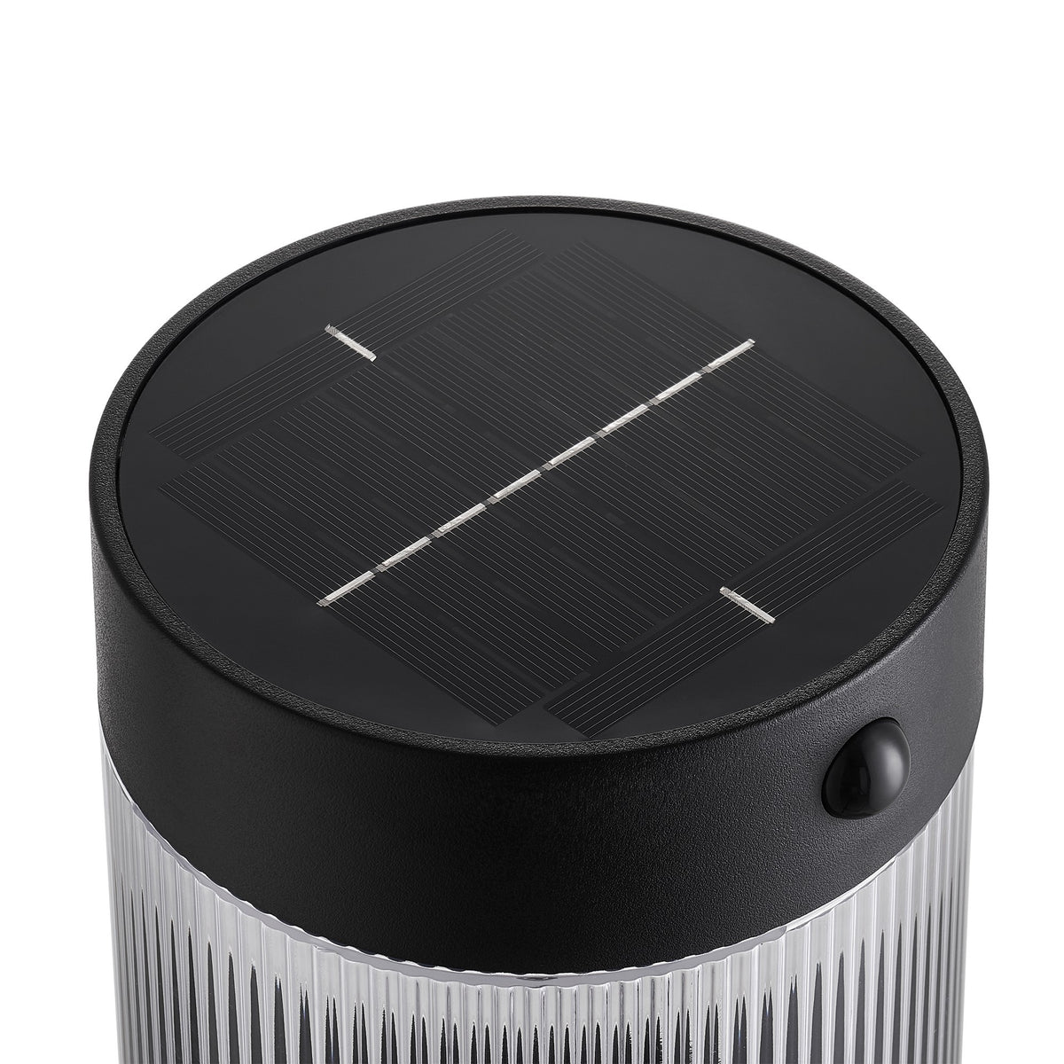 Borne extérieure LED Coupar solaire noire, IP44