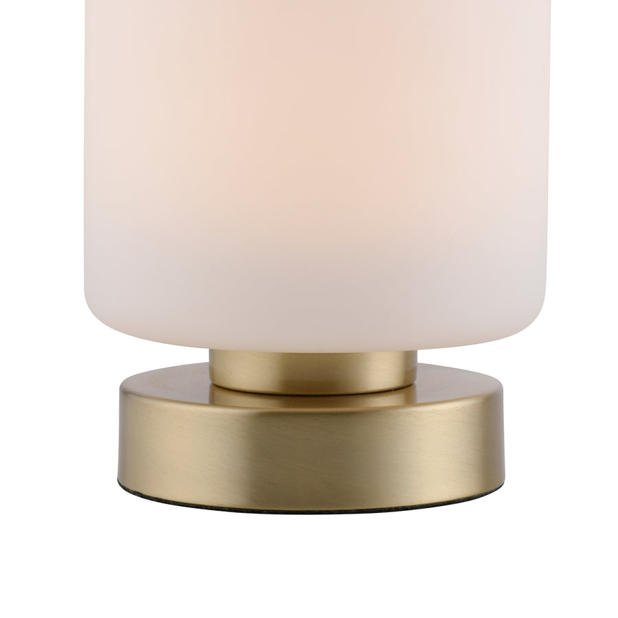 Lampe à poser Bota laiton mat, verre