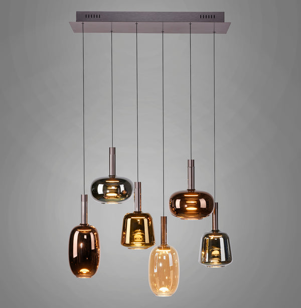 Suspension Irides multicolore, verre (2681-70)