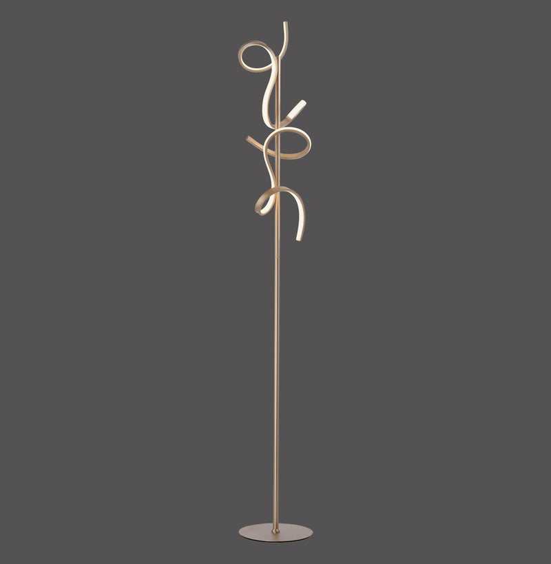 Lampadaire Curls laiton mat