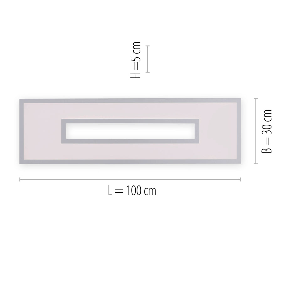 Plafonnier Recess blanc, L 29,5 cm